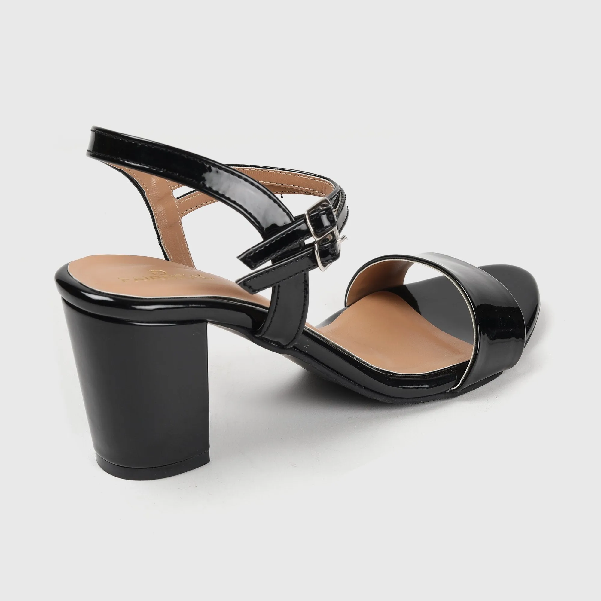 Ankle Strap Patent Block Heel Sandals