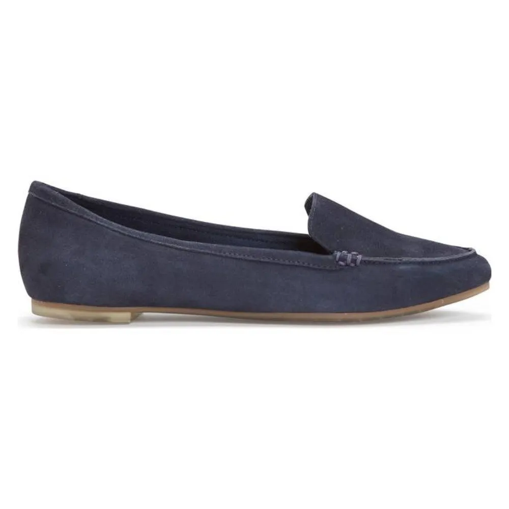 Audra Dark Navy Suede Me Too Loafer Flats