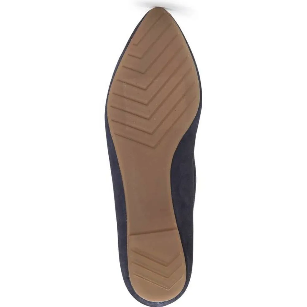 Audra Dark Navy Suede Me Too Loafer Flats