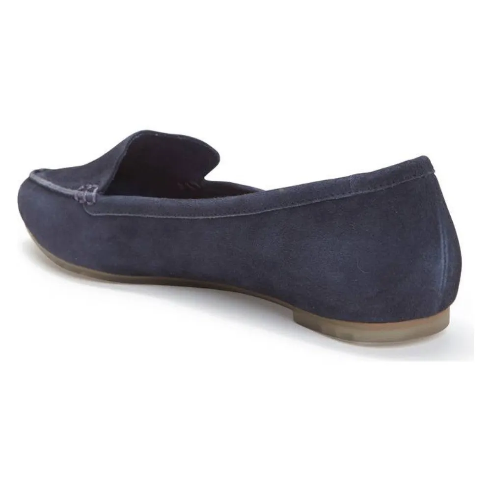 Audra Dark Navy Suede Me Too Loafer Flats
