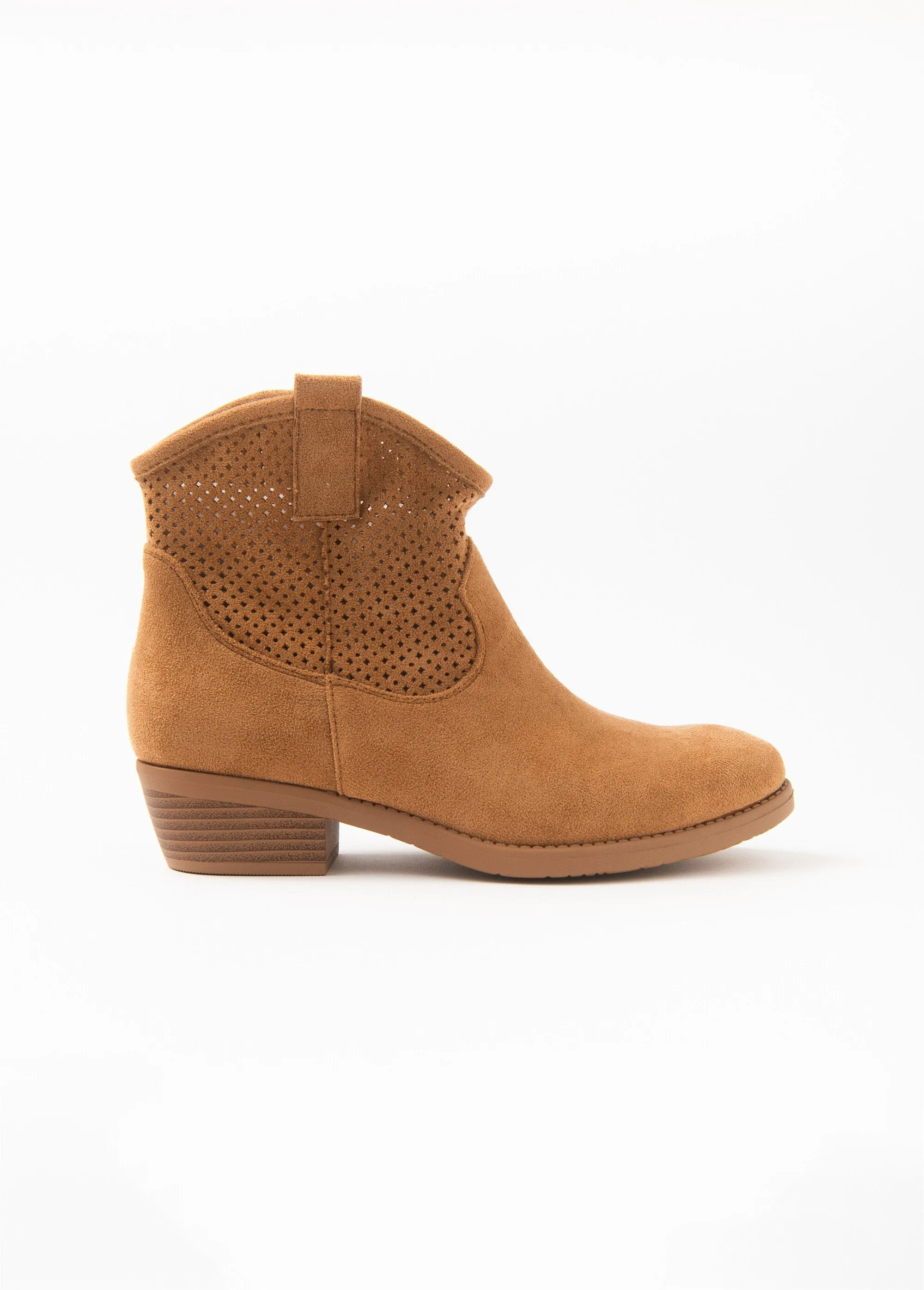 Boots western zippées matière perforée