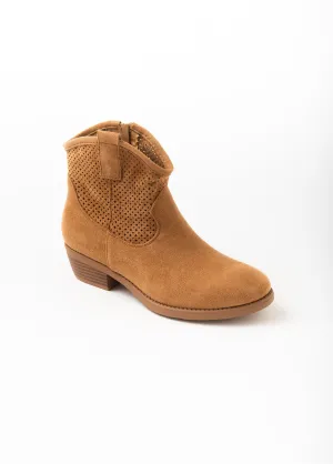 Boots western zippées matière perforée