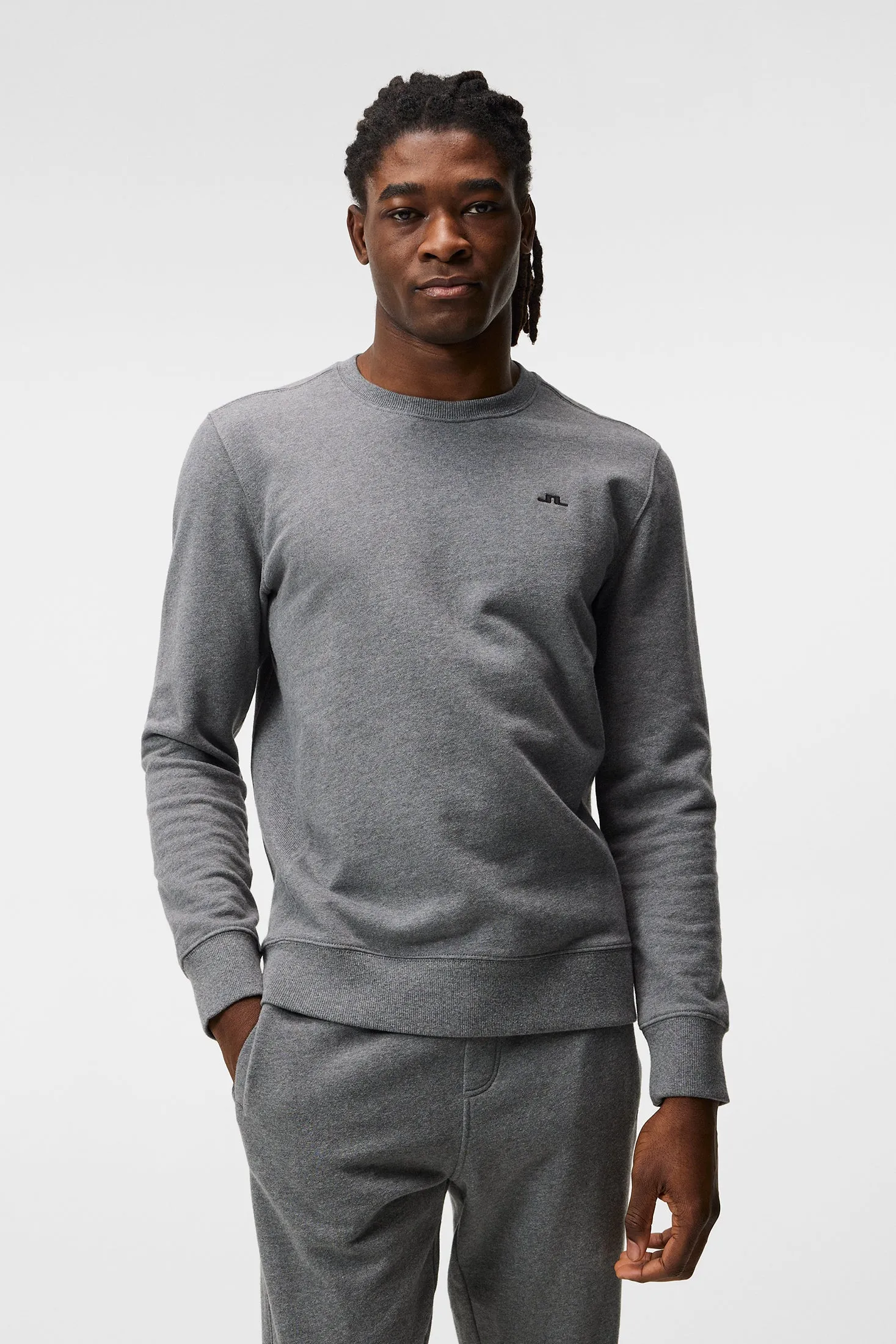 Cal Crew Neck Sweat / Mid Grey Melange