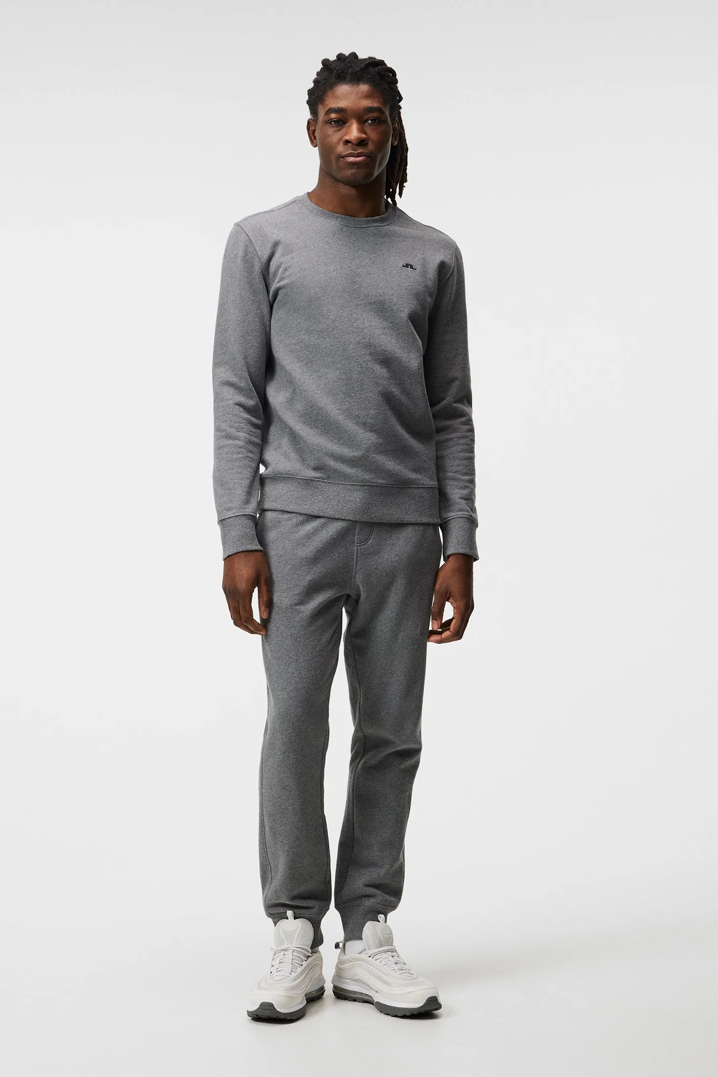 Cal Crew Neck Sweat / Mid Grey Melange