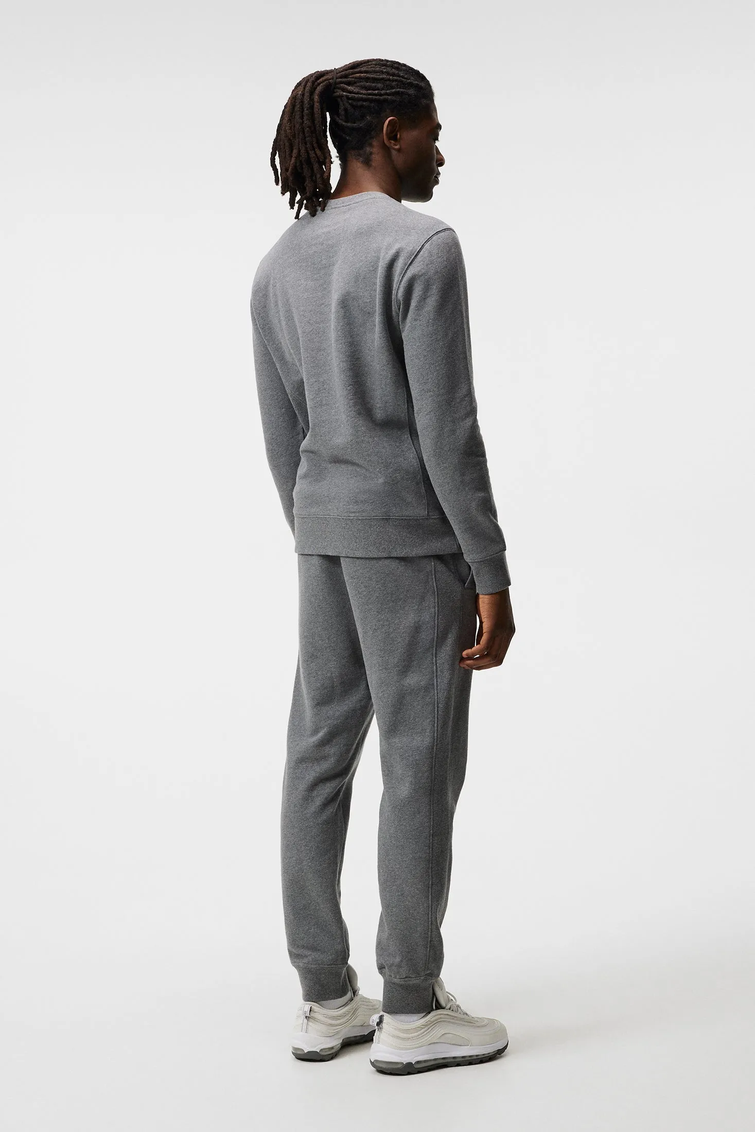 Cal Crew Neck Sweat / Mid Grey Melange