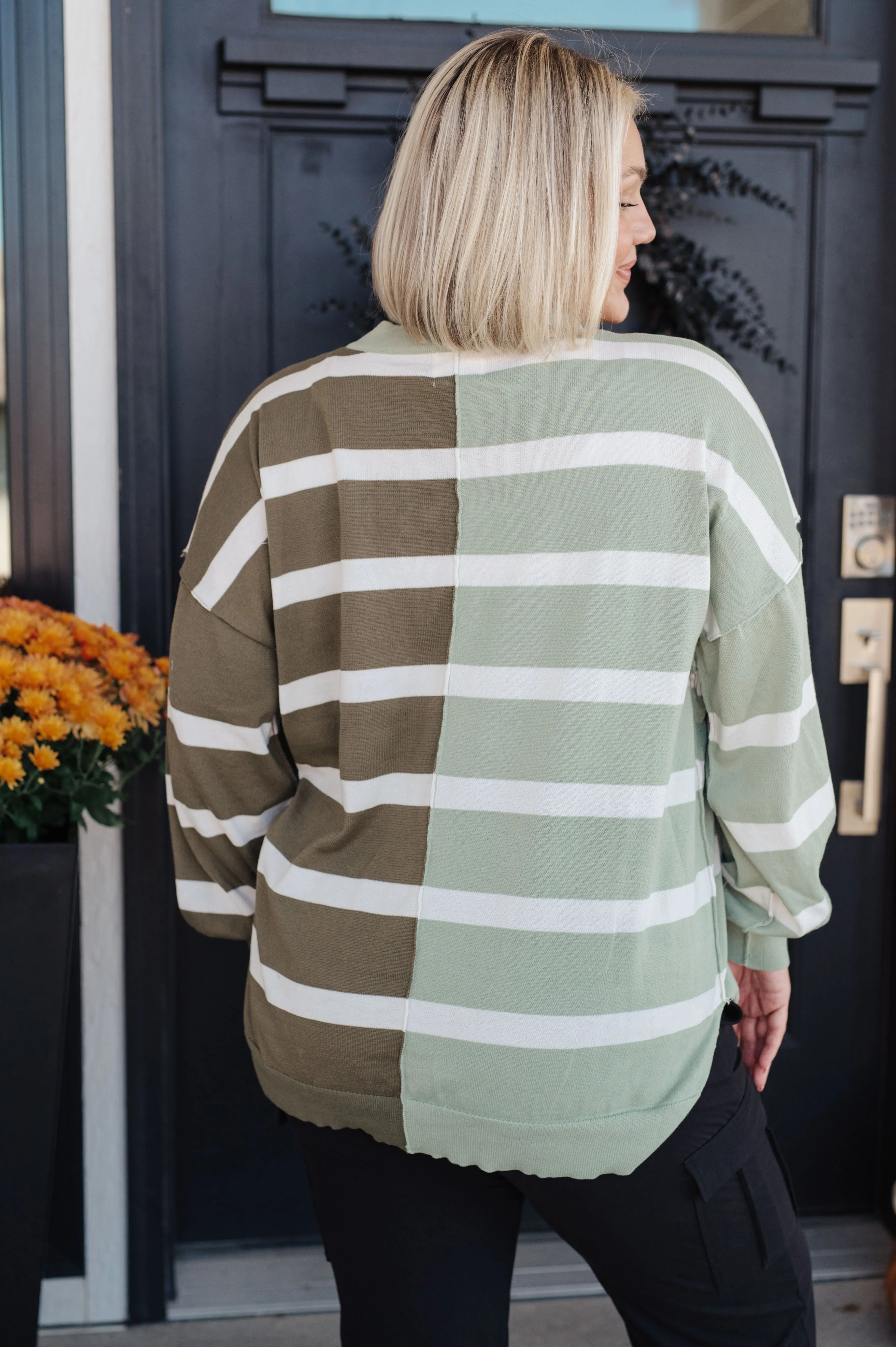Can't Decide Color Block Striped Sweater (Reg & Curvy)