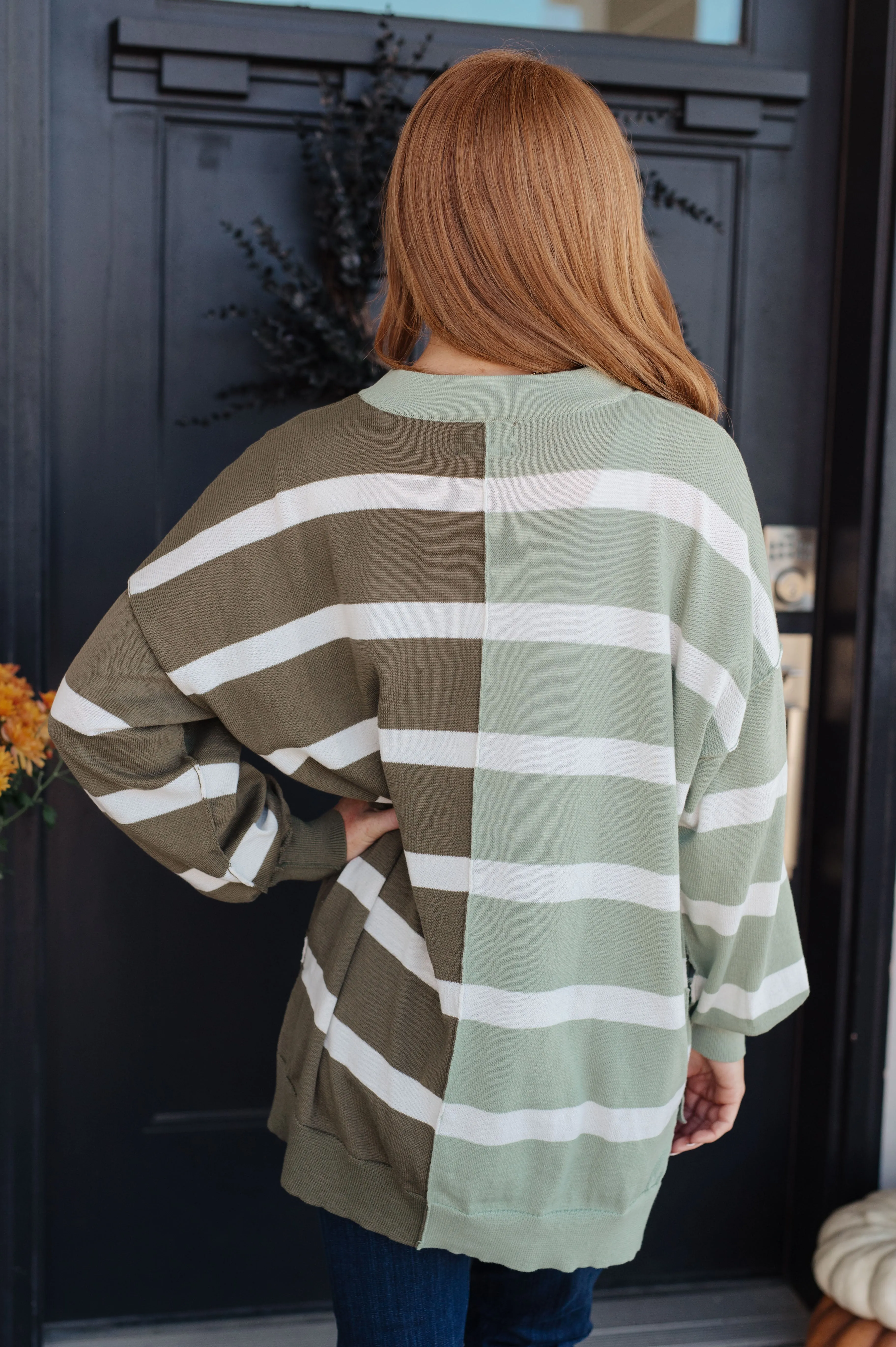 Can't Decide Color Block Striped Sweater (Reg & Curvy)