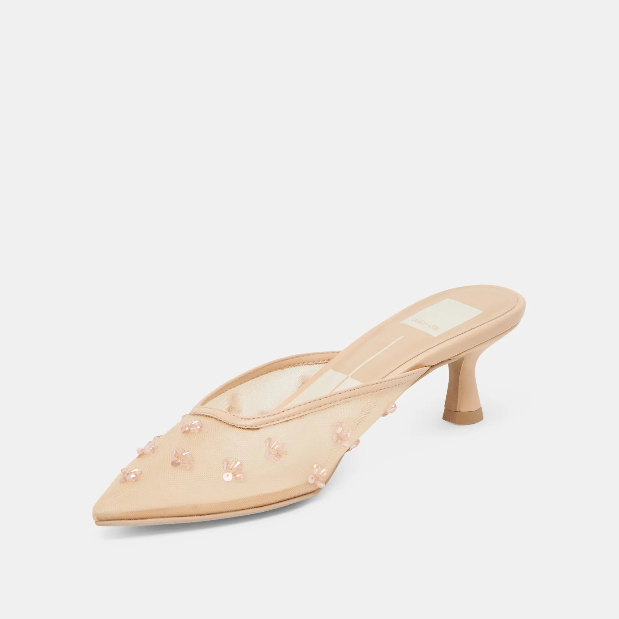 CLARA WIDE HEELS FRENCH VANILLA MESH