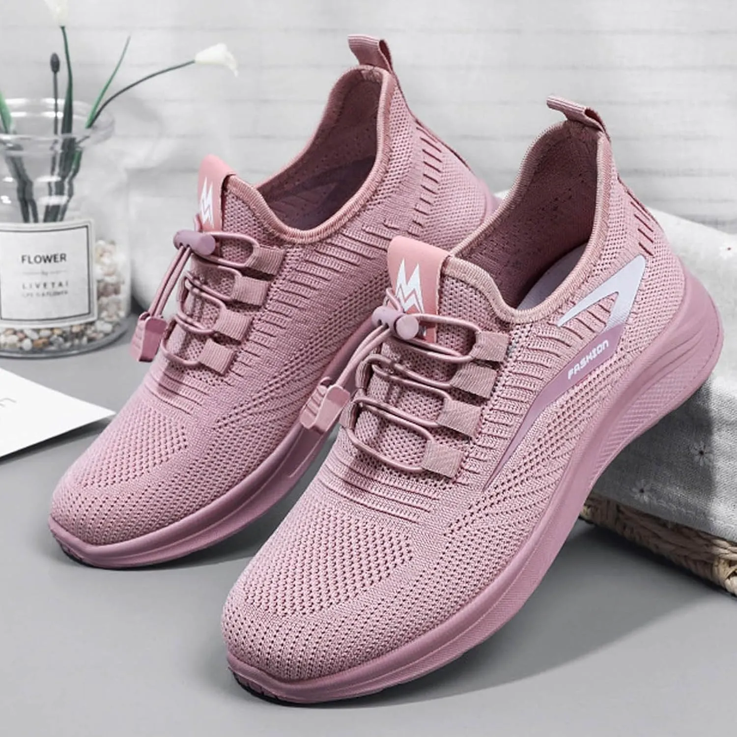Comfort Lightweight Breathable Sneakers for Women Breathable Mesh Slip on Walking Shoes Comfort Diabetic Shoe