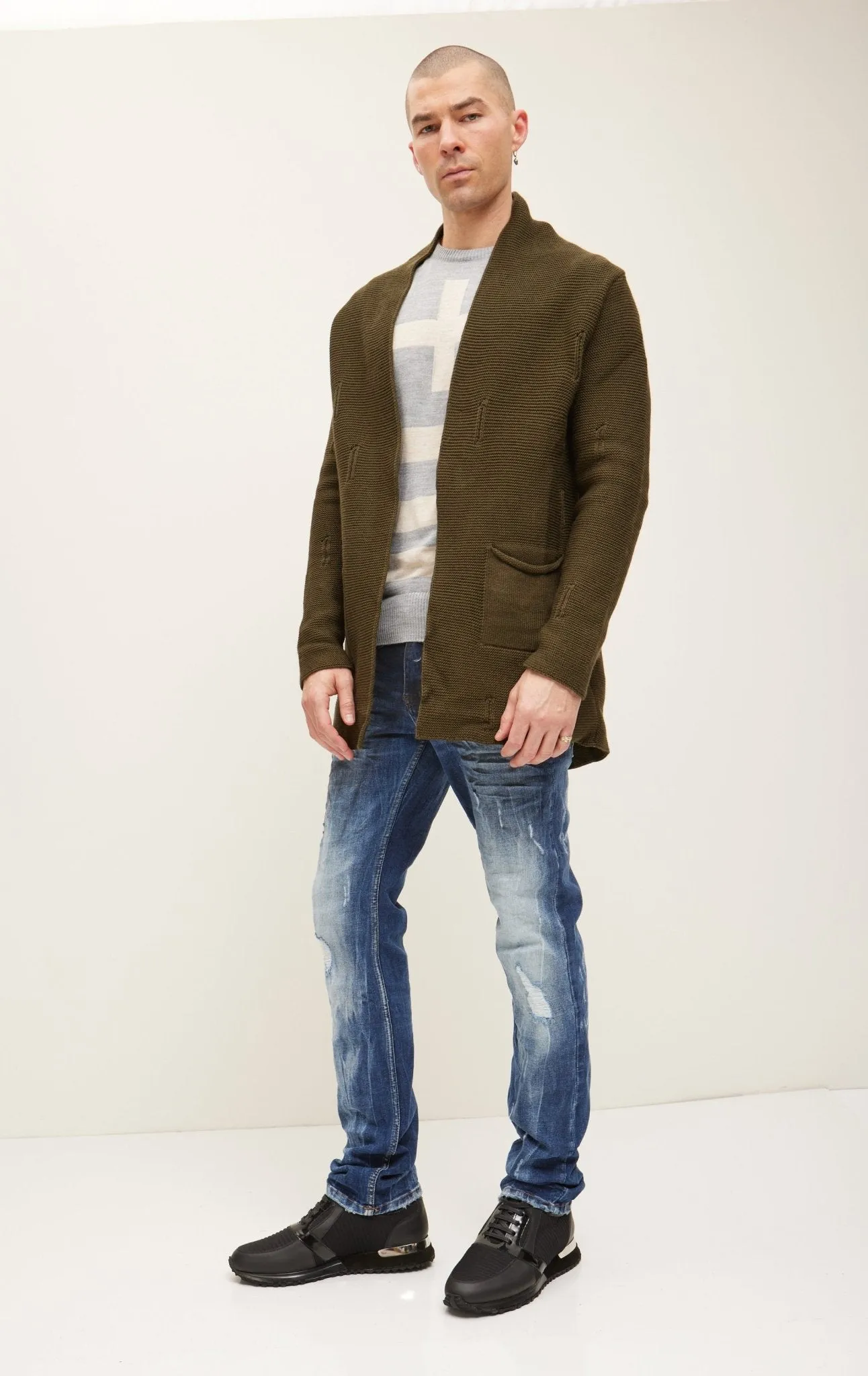 Cozy Knit Jacket - Khaki
