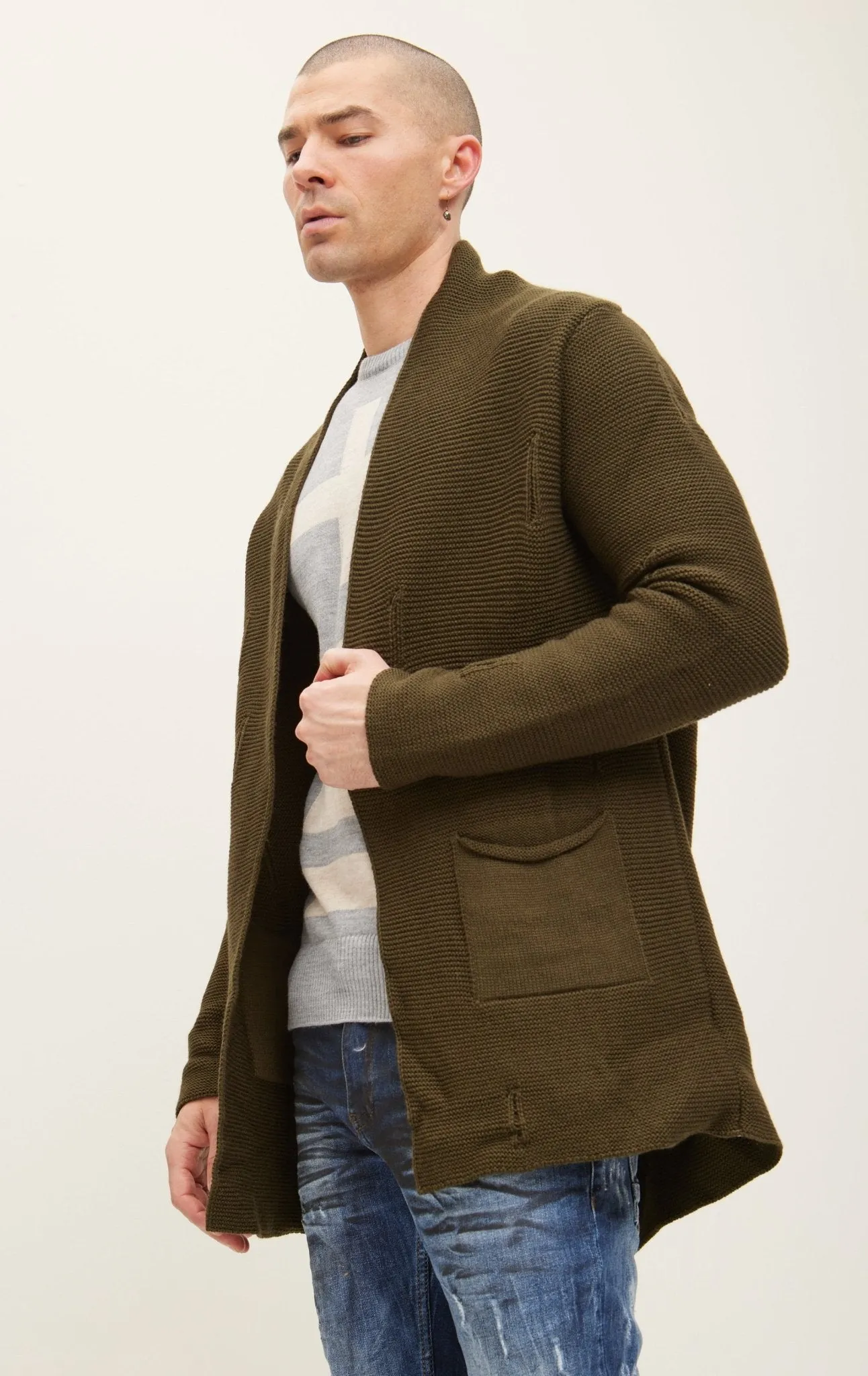 Cozy Knit Jacket - Khaki