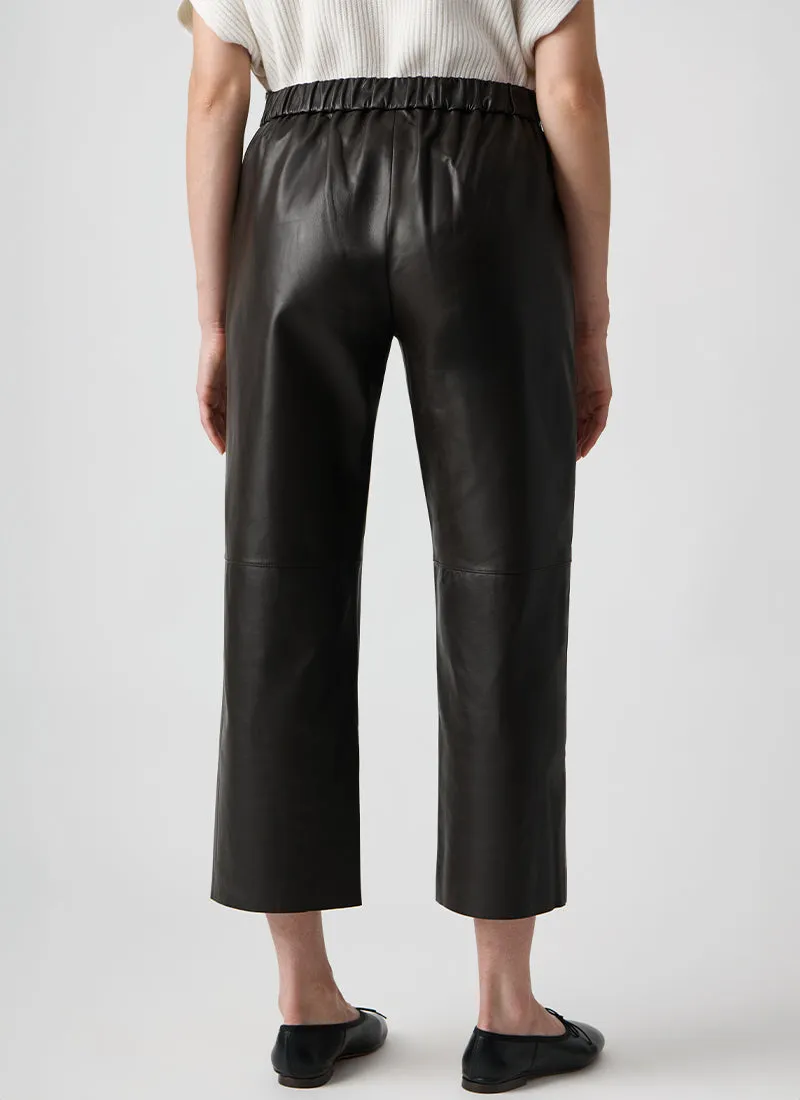 Cropped Leather Pant