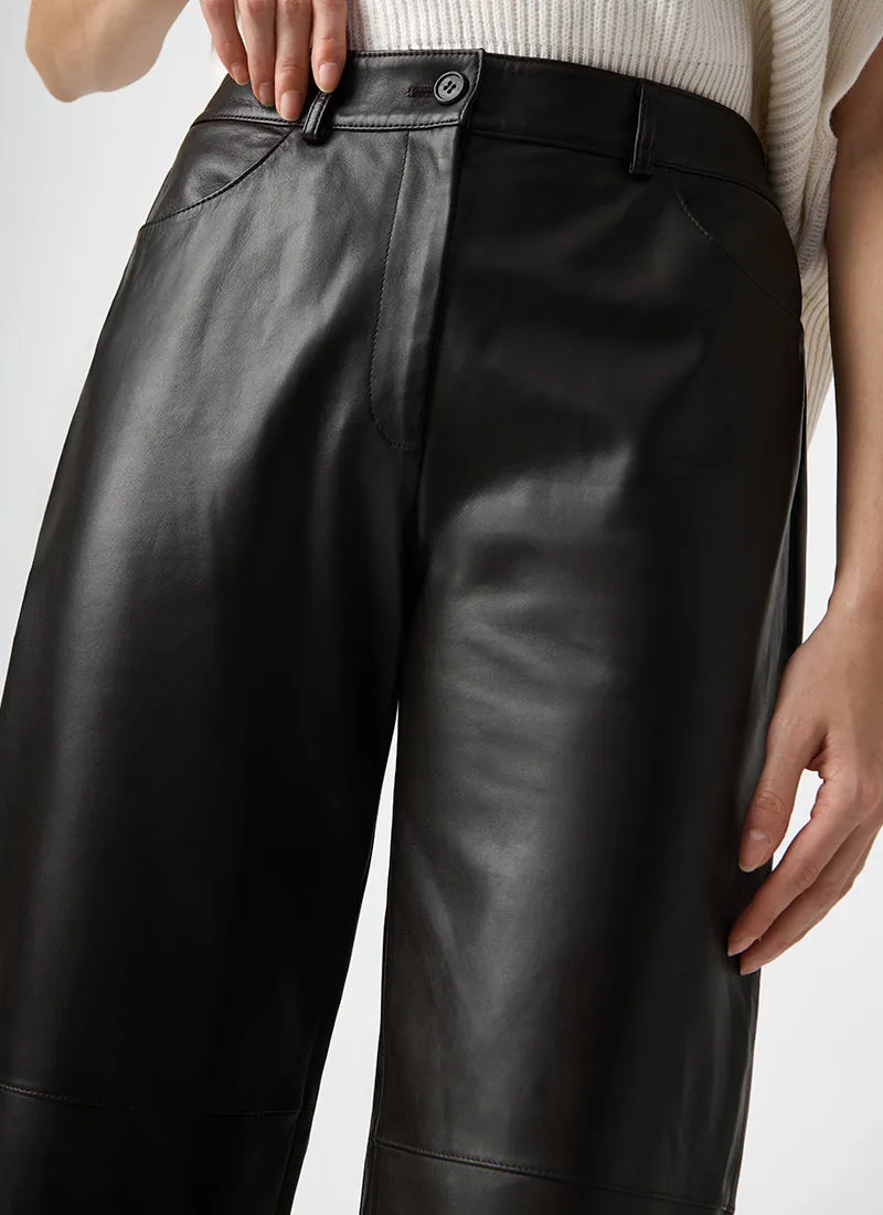 Cropped Leather Pant
