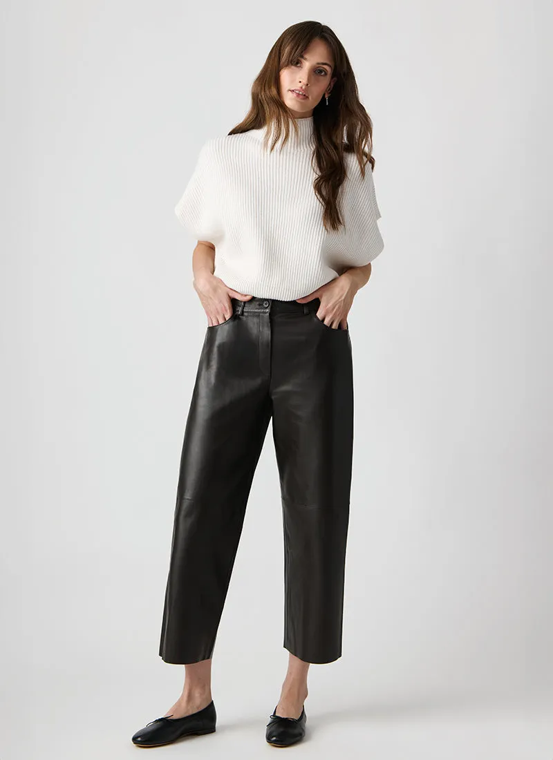 Cropped Leather Pant