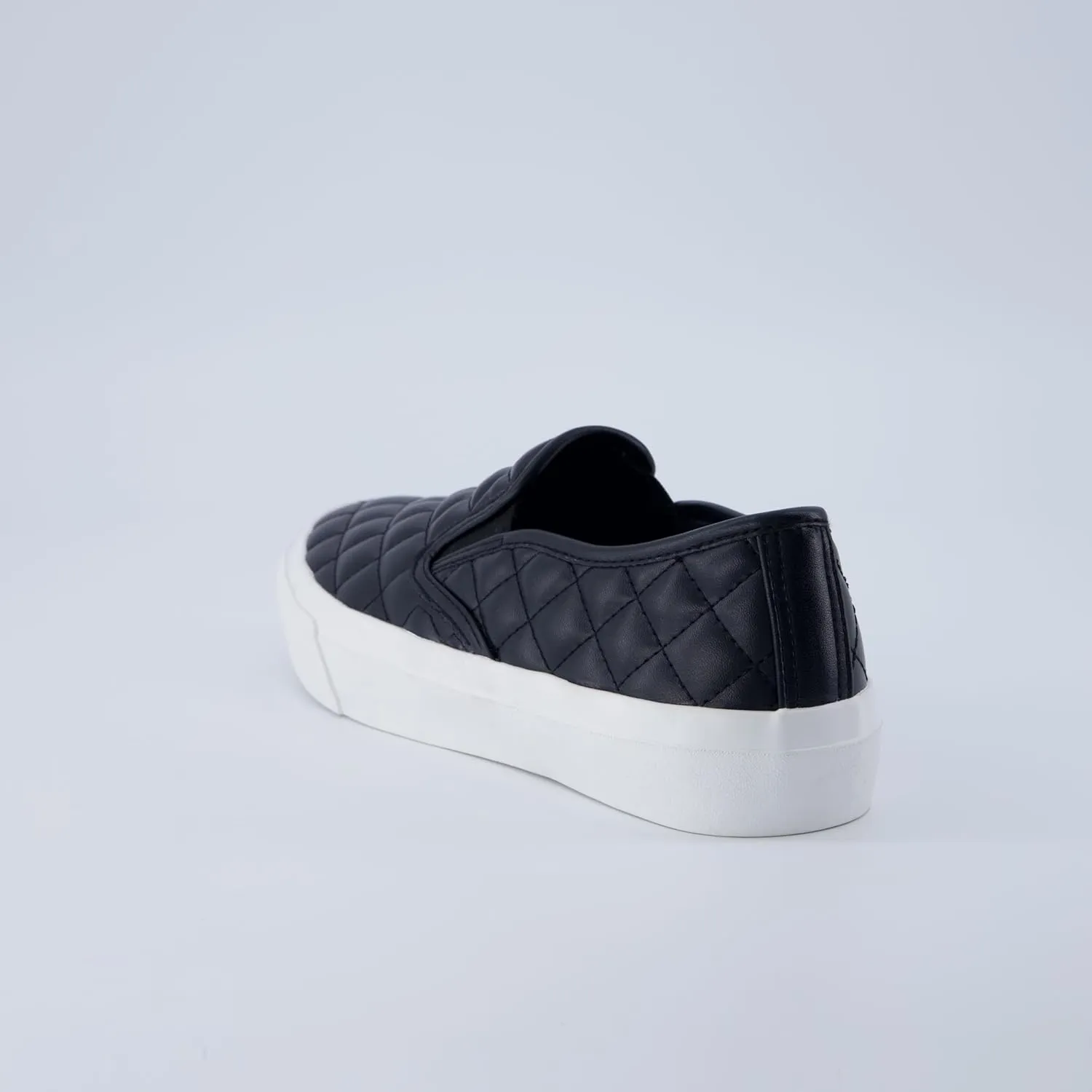 CUSHIONAIRE Faze Womens Quilted Slip-On Sneaker  Faux Leather Casual Shoe with Memory Foam Insole & Rubber Outsole