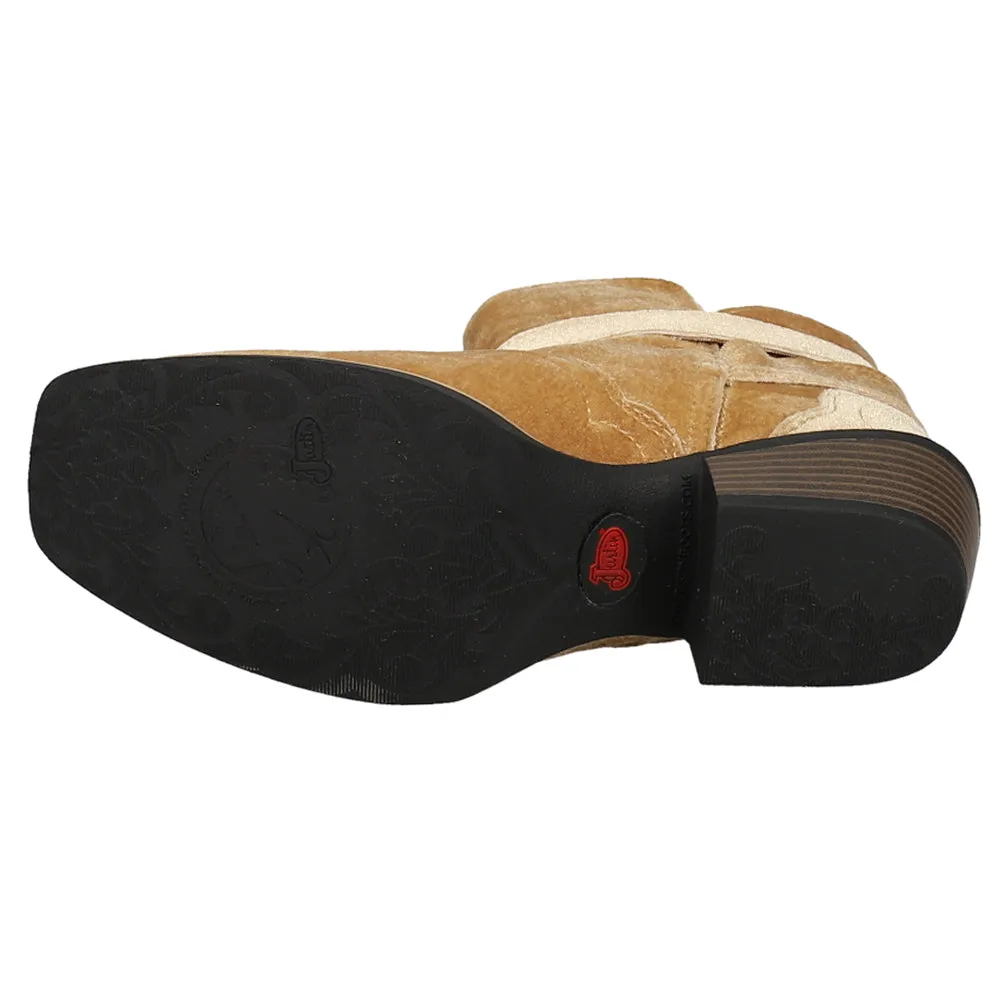 Elana Velvet Square Toe Pull On Boots