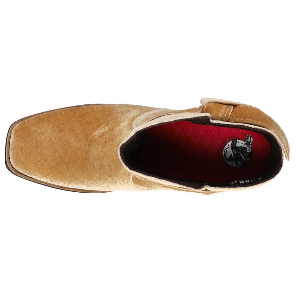 Elana Velvet Square Toe Pull On Boots