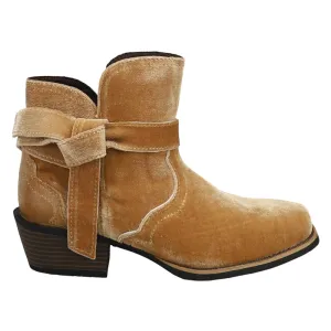 Elana Velvet Square Toe Pull On Boots