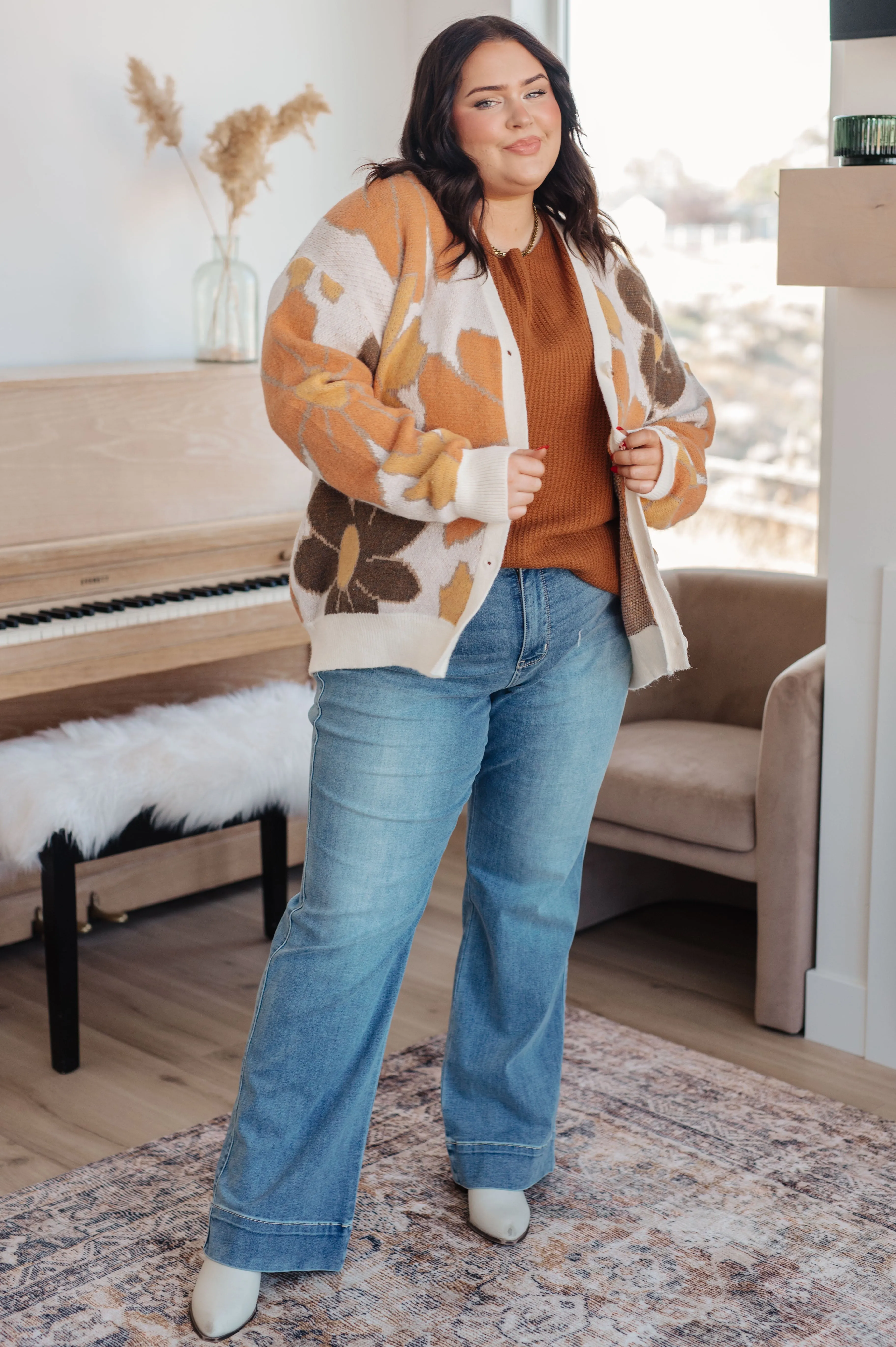Exquisitely Mod Floral Cardigan by BiBi
