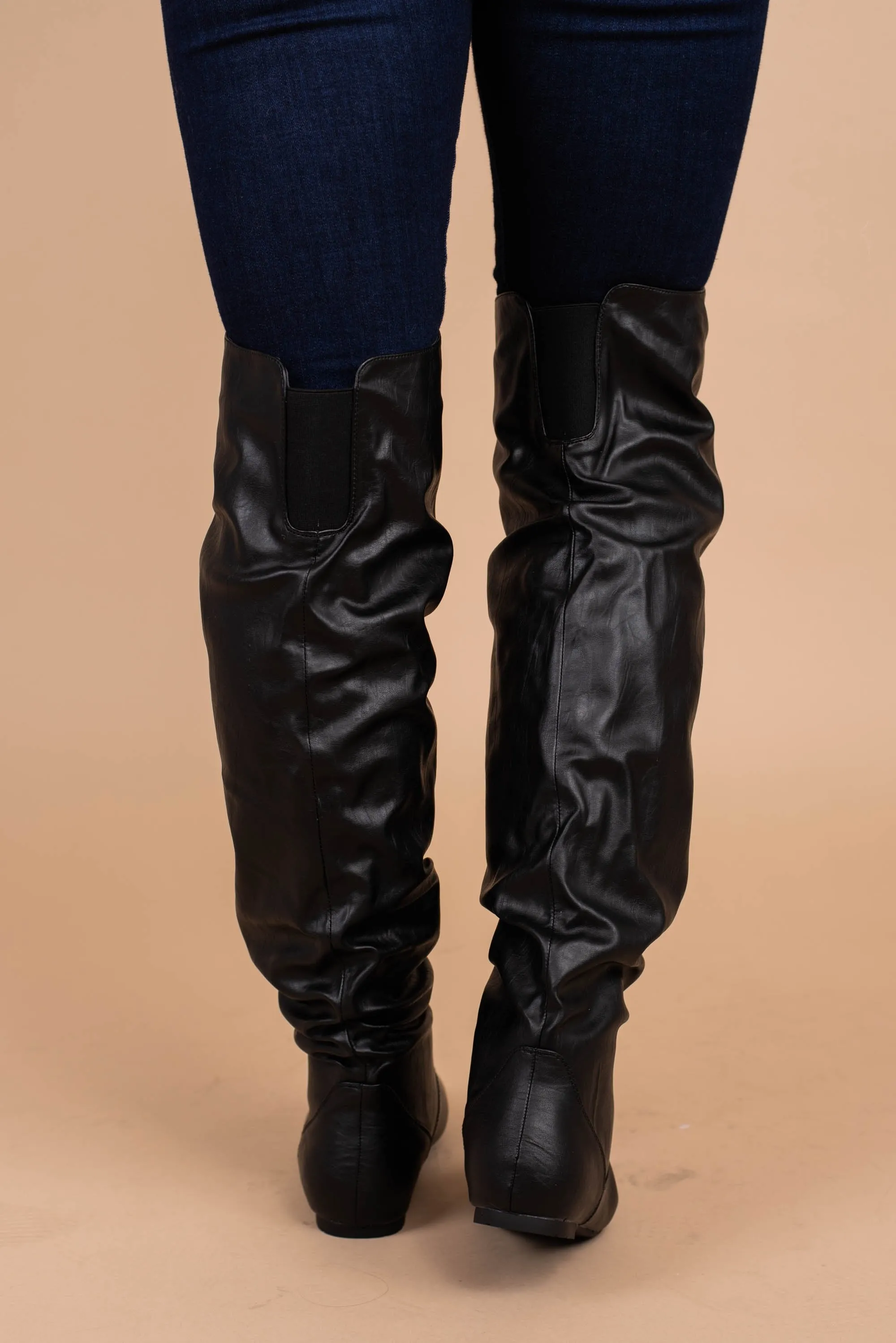 Found The Reason Black Over The Knee Boots