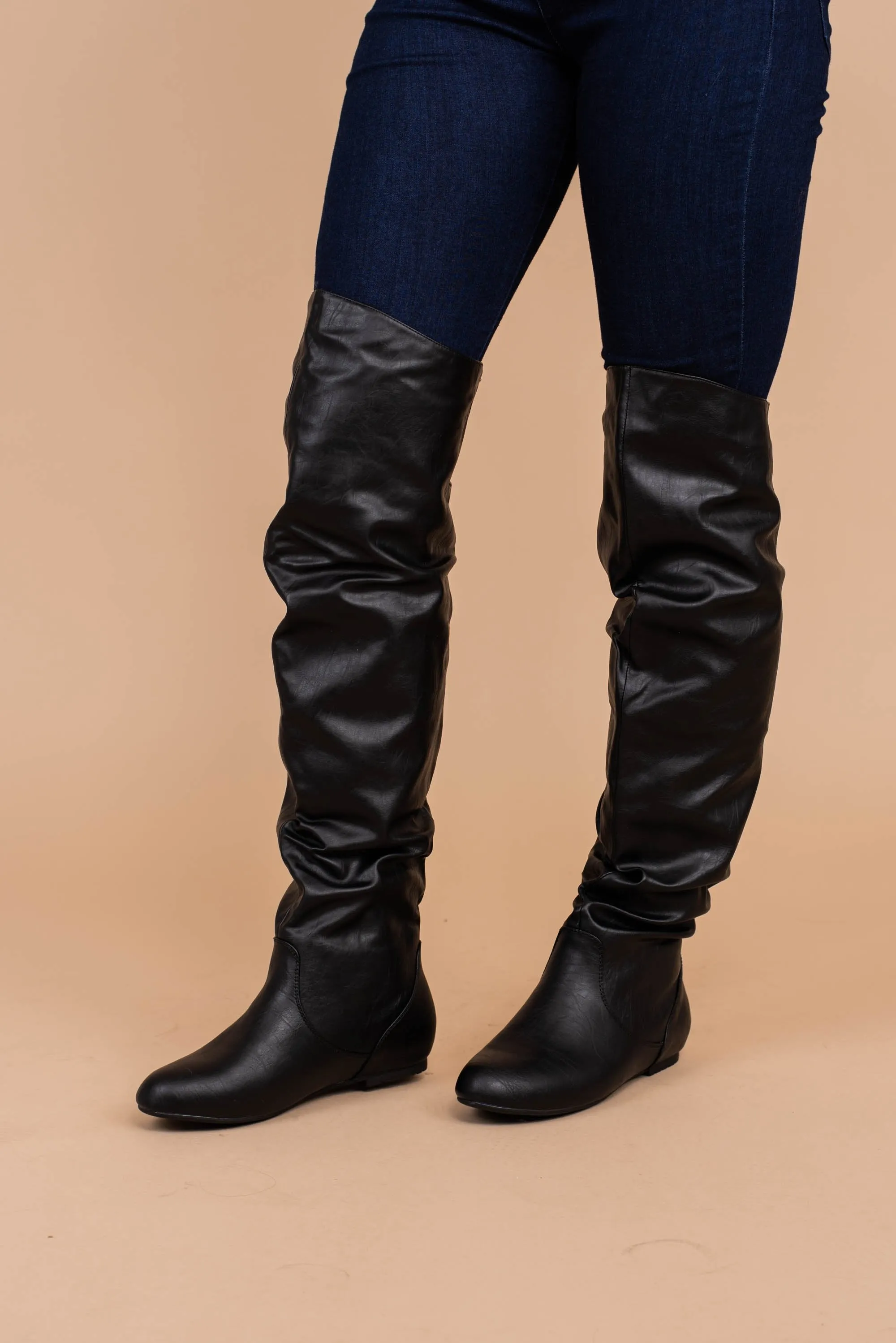 Found The Reason Black Over The Knee Boots