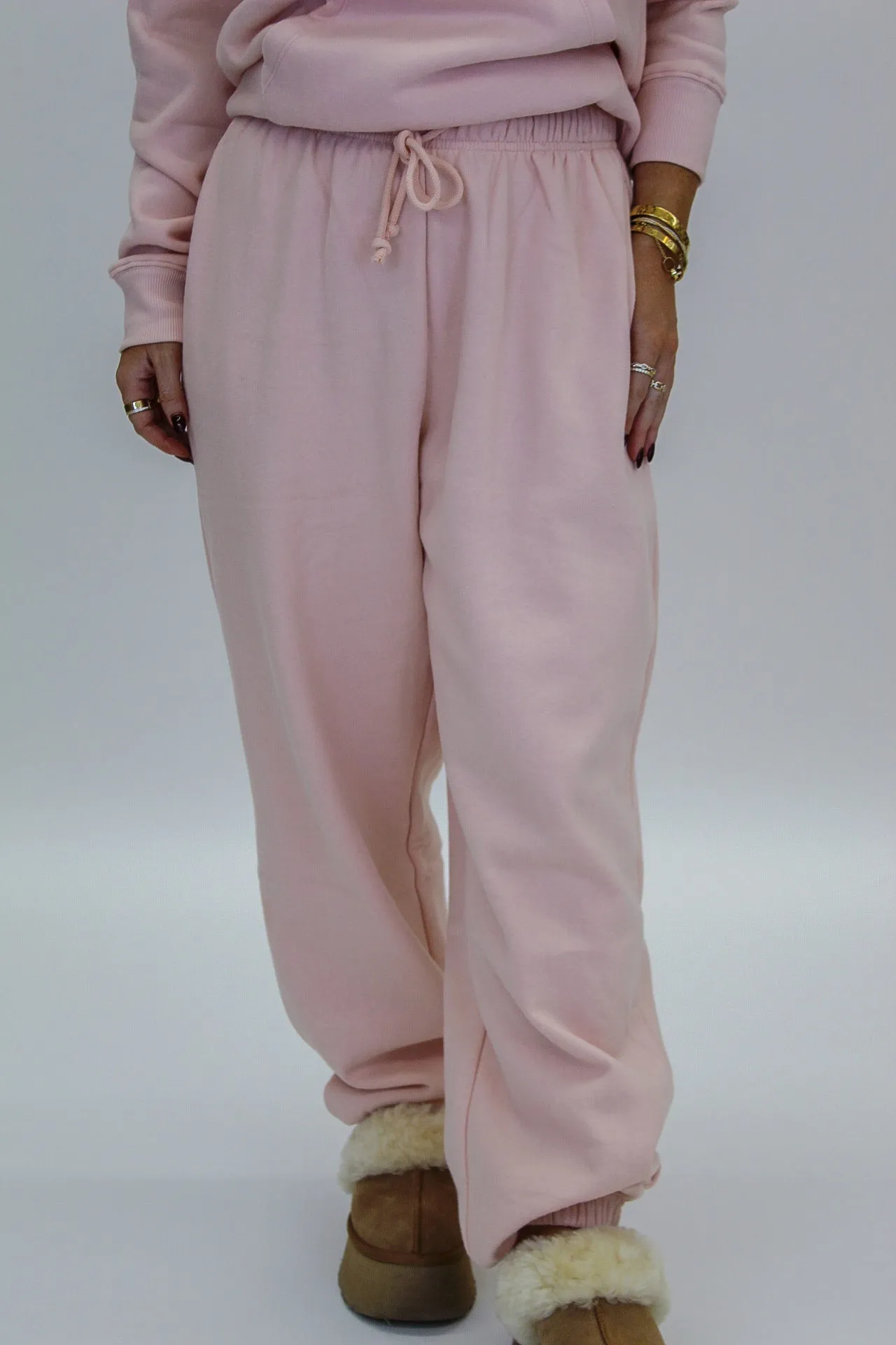 Girls Girl Sweat Set Pants- Pink