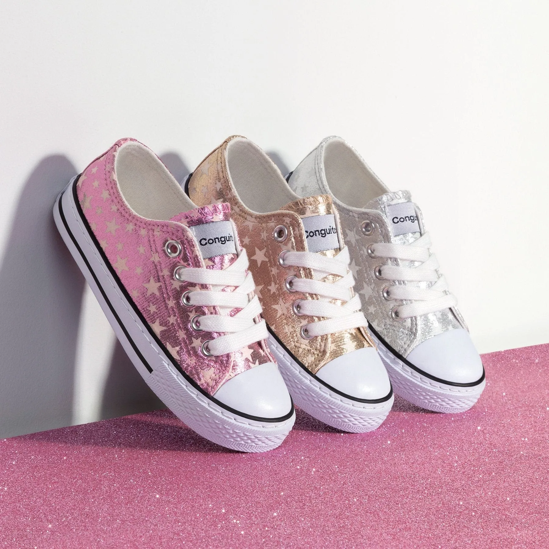 Girl's Platinum Stars Sneakers
