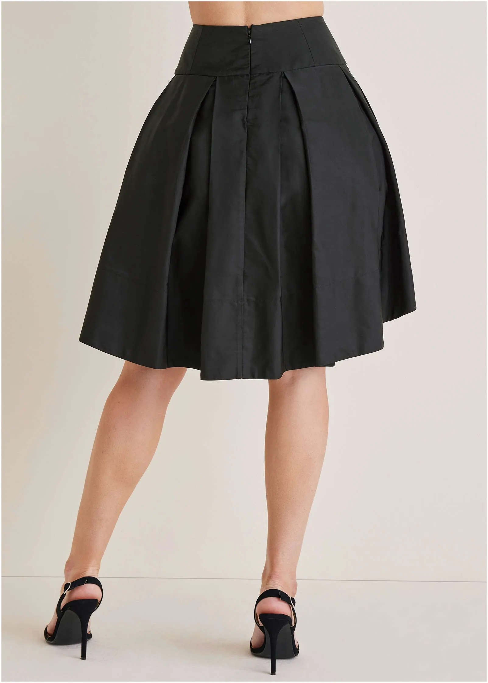 High-Low Bubble Skirt - Black