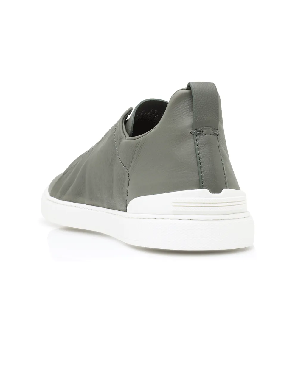 Leather Triple Stitch Sneaker in Sage