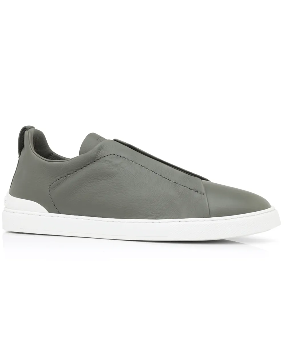 Leather Triple Stitch Sneaker in Sage