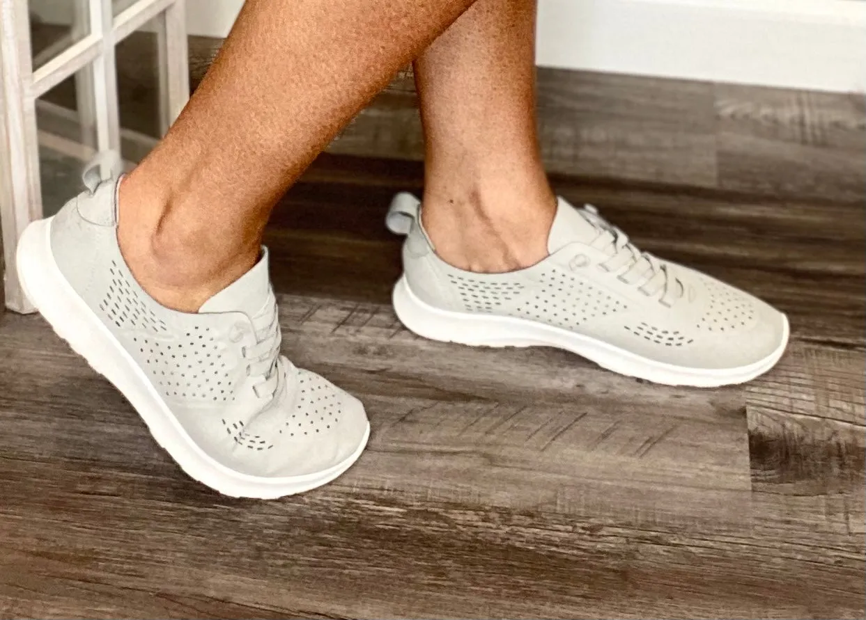 Light grey slip on sneakers