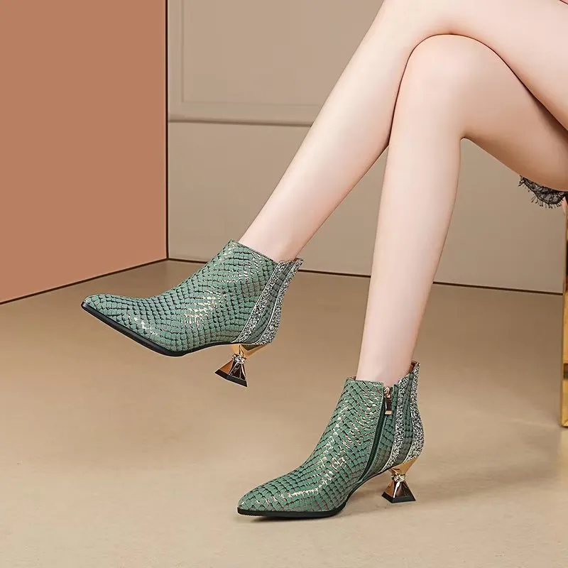 Marbelleve Chic Serpent Booties