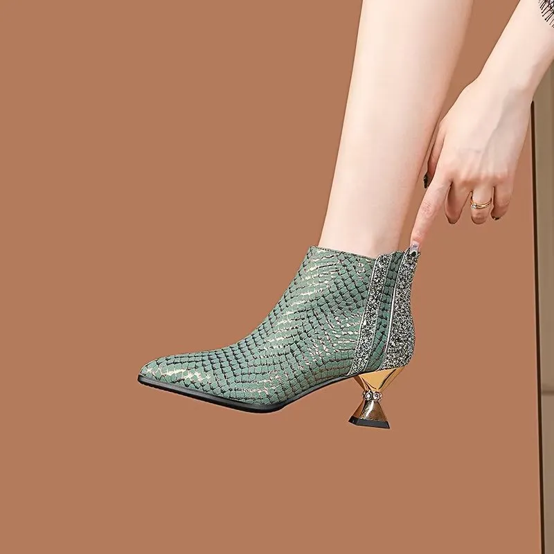 Marbelleve Chic Serpent Booties