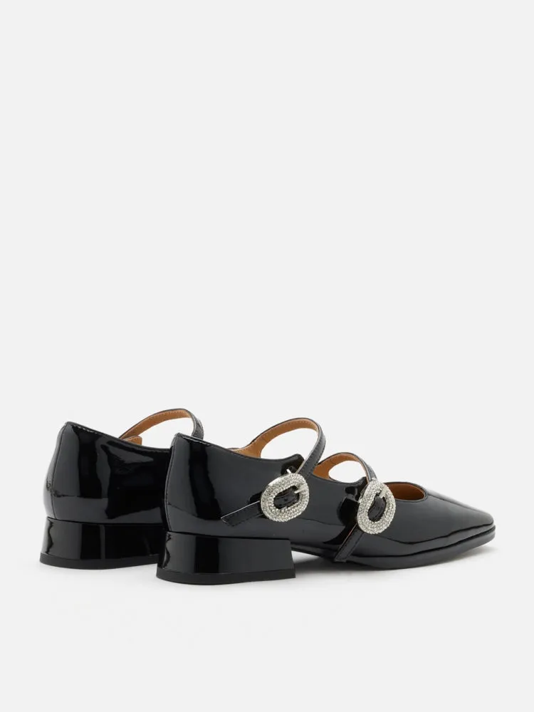 Milana Patent Double Buckled Mary Jane Heels