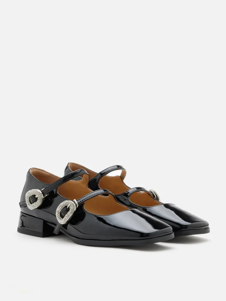 Milana Patent Double Buckled Mary Jane Heels