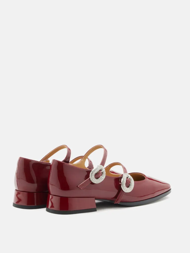 Milana Patent Double Buckled Mary Jane Heels