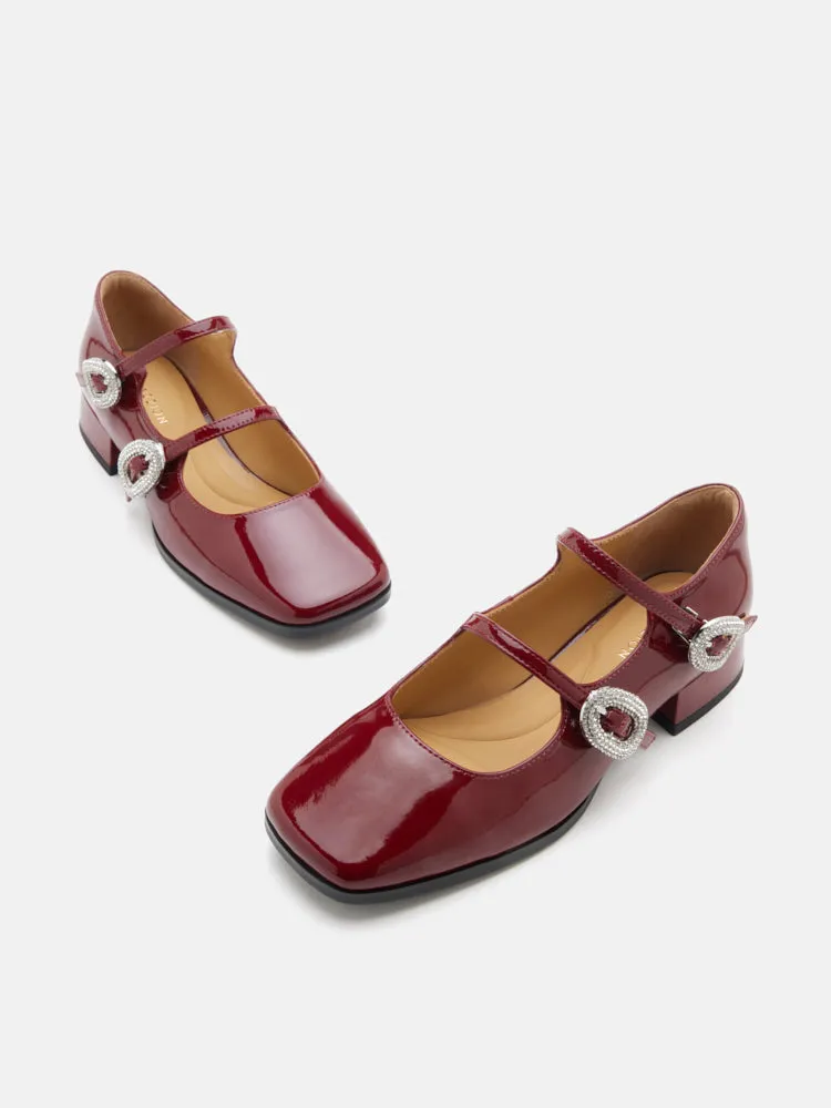 Milana Patent Double Buckled Mary Jane Heels
