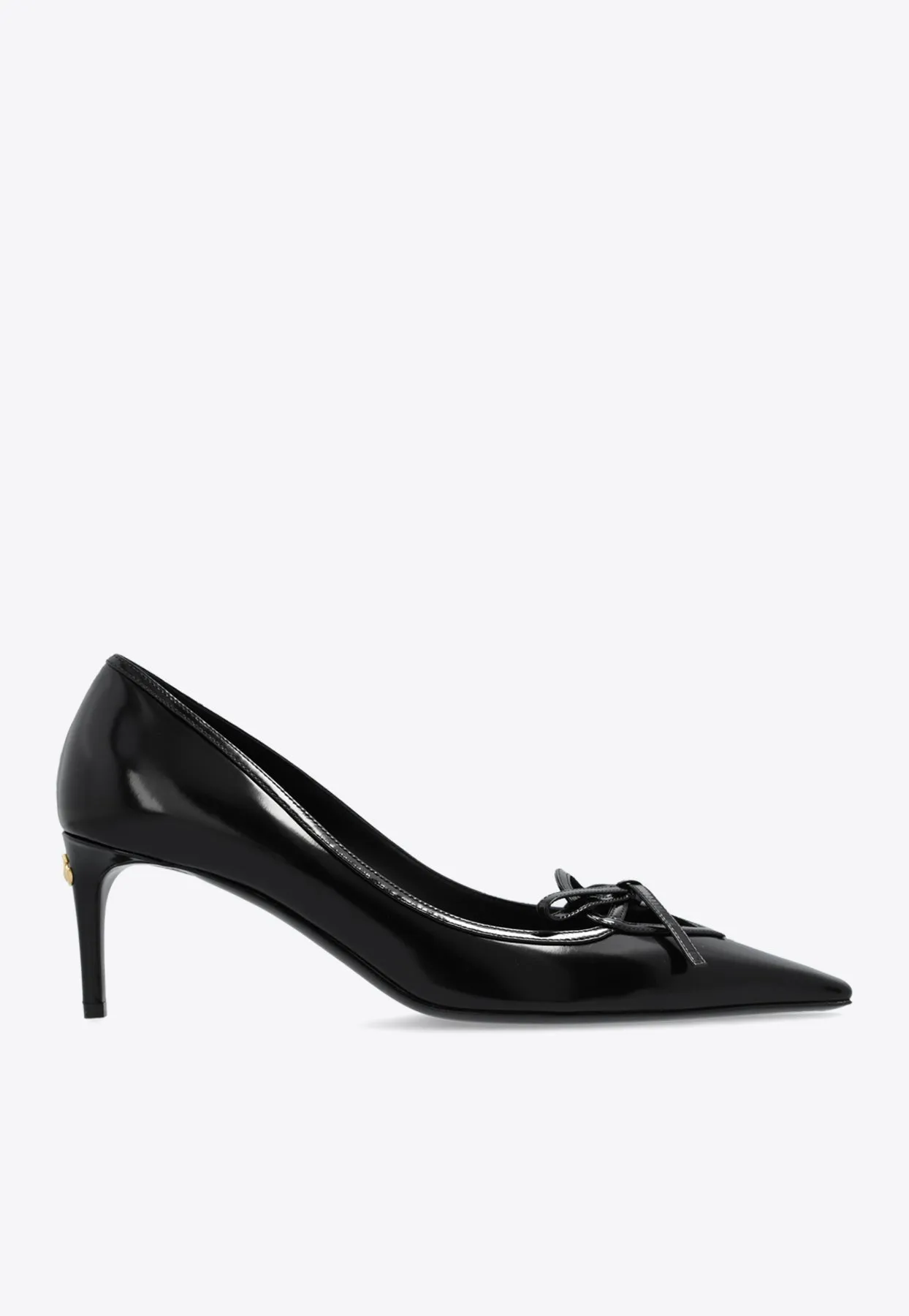 Mun 60 Bow Appliqué Leather Pumps