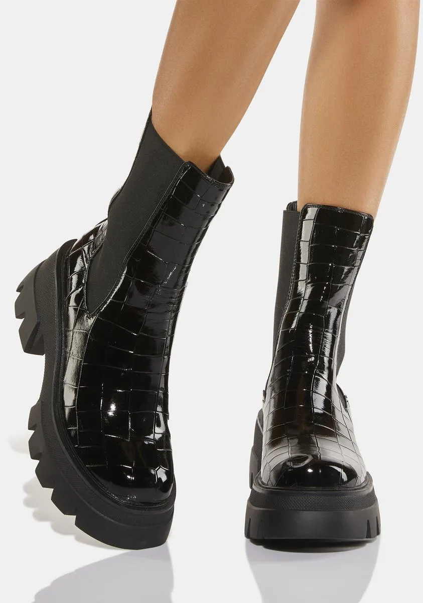 Myles Croc Chelsea Boots