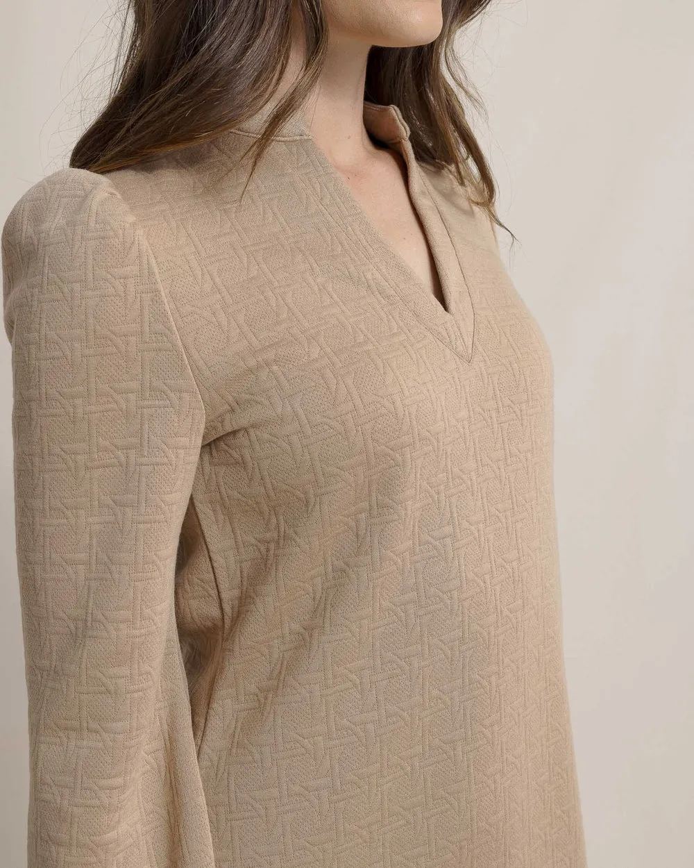 OREN QUILTED DRESS TANNIN