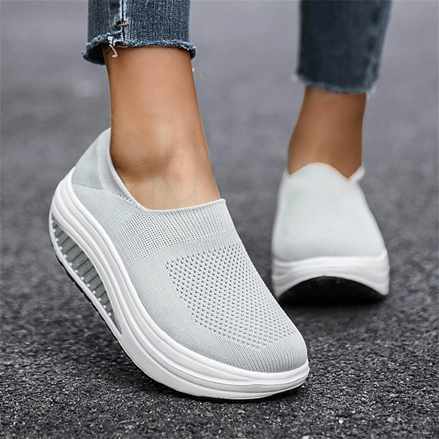 Orthopedic Casual Loafers for Women Slip On Walking Shoes with Arch Support Comfortable Sneakers Plantar Fasciitis Relief Foot Pain Diabetic Feet