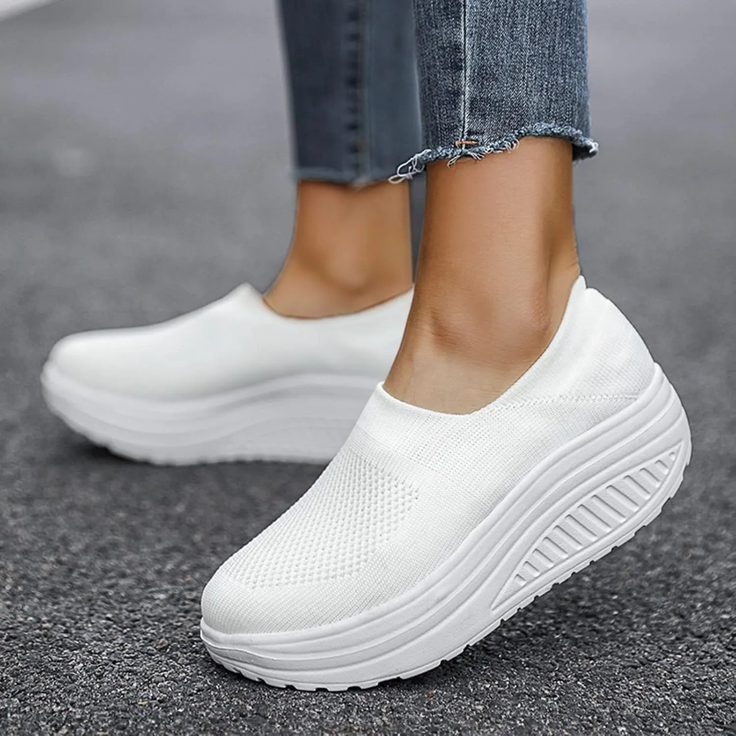 Orthopedic Casual Loafers for Women Slip On Walking Shoes with Arch Support Comfortable Sneakers Plantar Fasciitis Relief Foot Pain Diabetic Feet