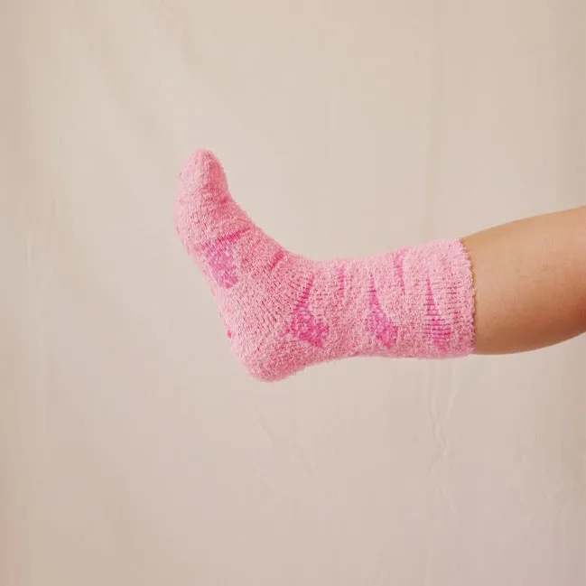 Pink Cowgirl Boots Snuggle Socks