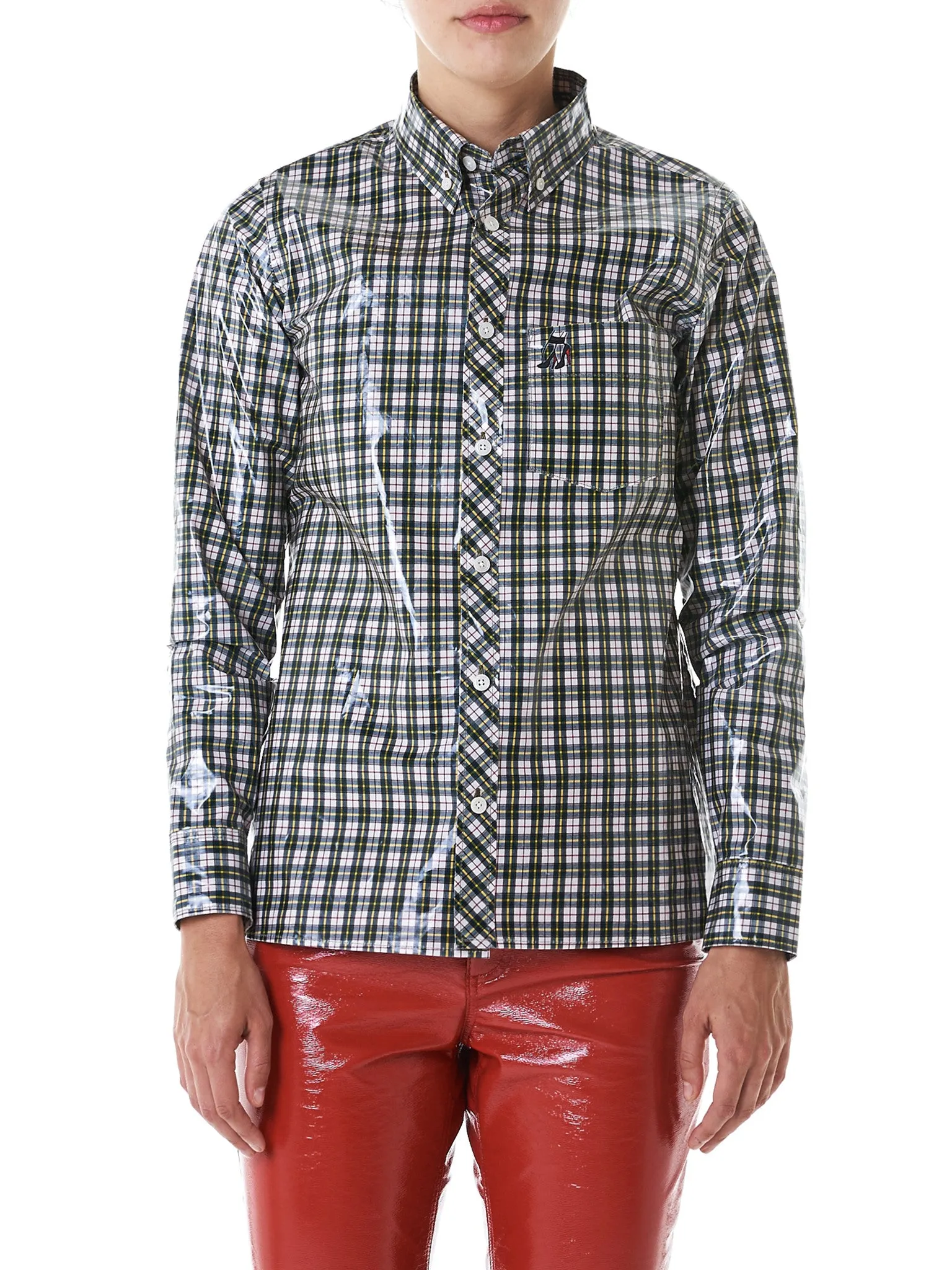 Polished Button-Down Shirt (GP17SS-SH03-WHITE-YELLOW)