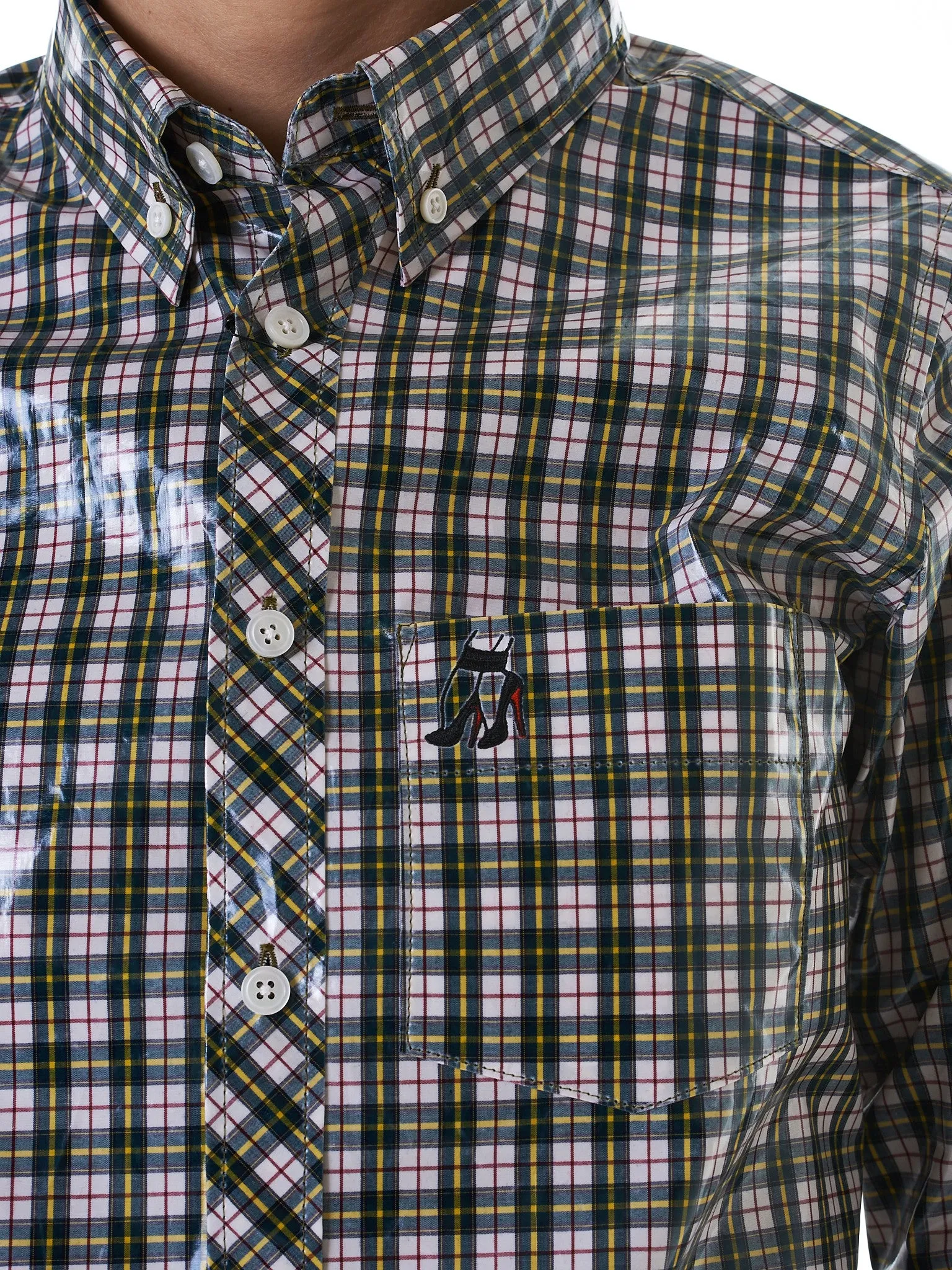 Polished Button-Down Shirt (GP17SS-SH03-WHITE-YELLOW)