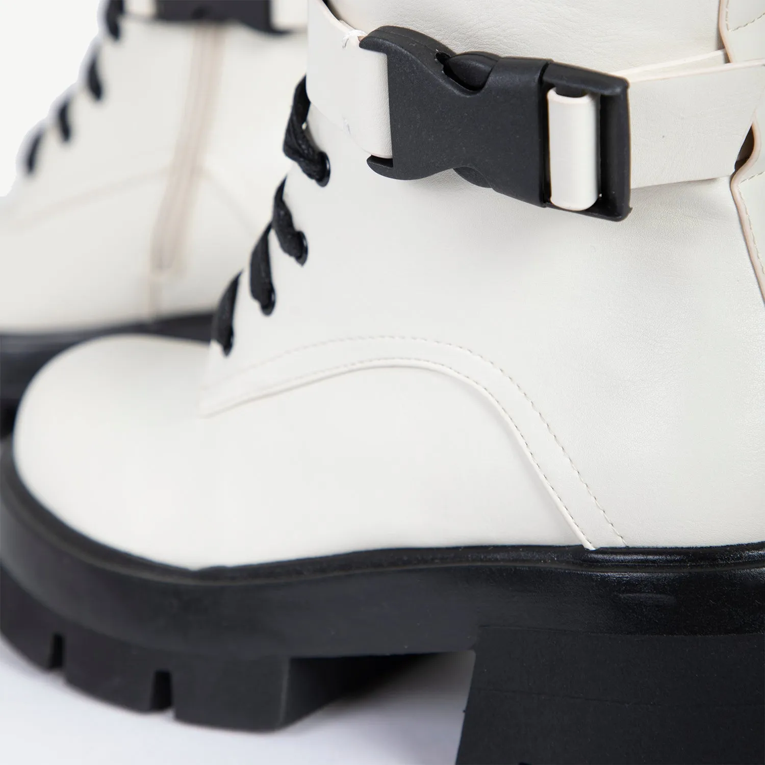 RAID Lenya Chunky Ankle Boot in Cream