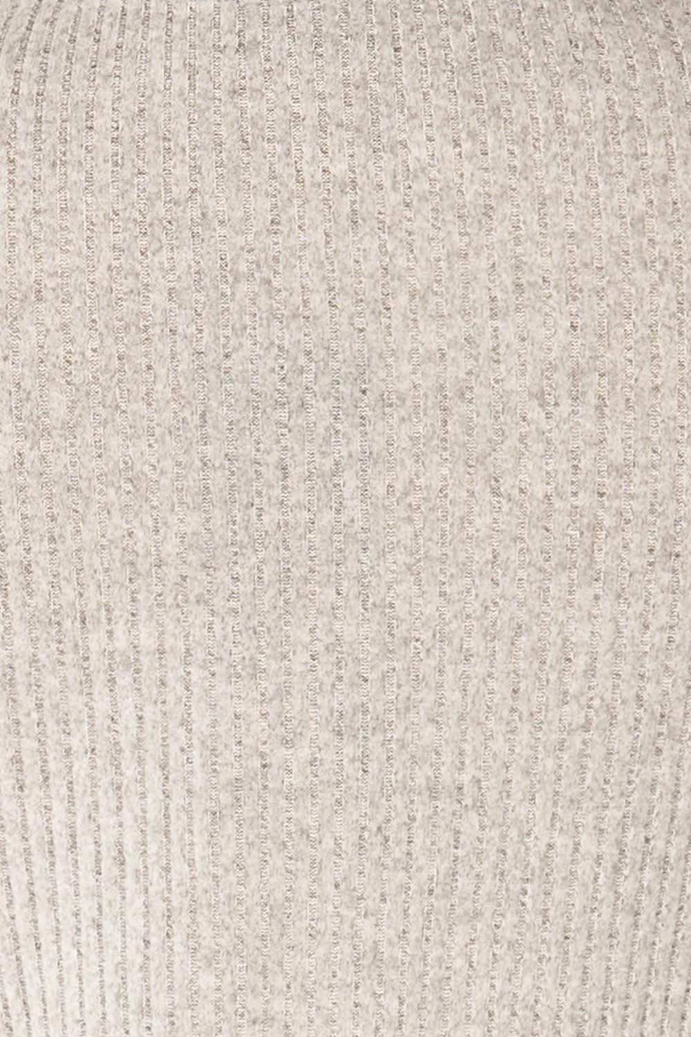 Seia Light Grey | Long Sleeve Ribbed Short Dress