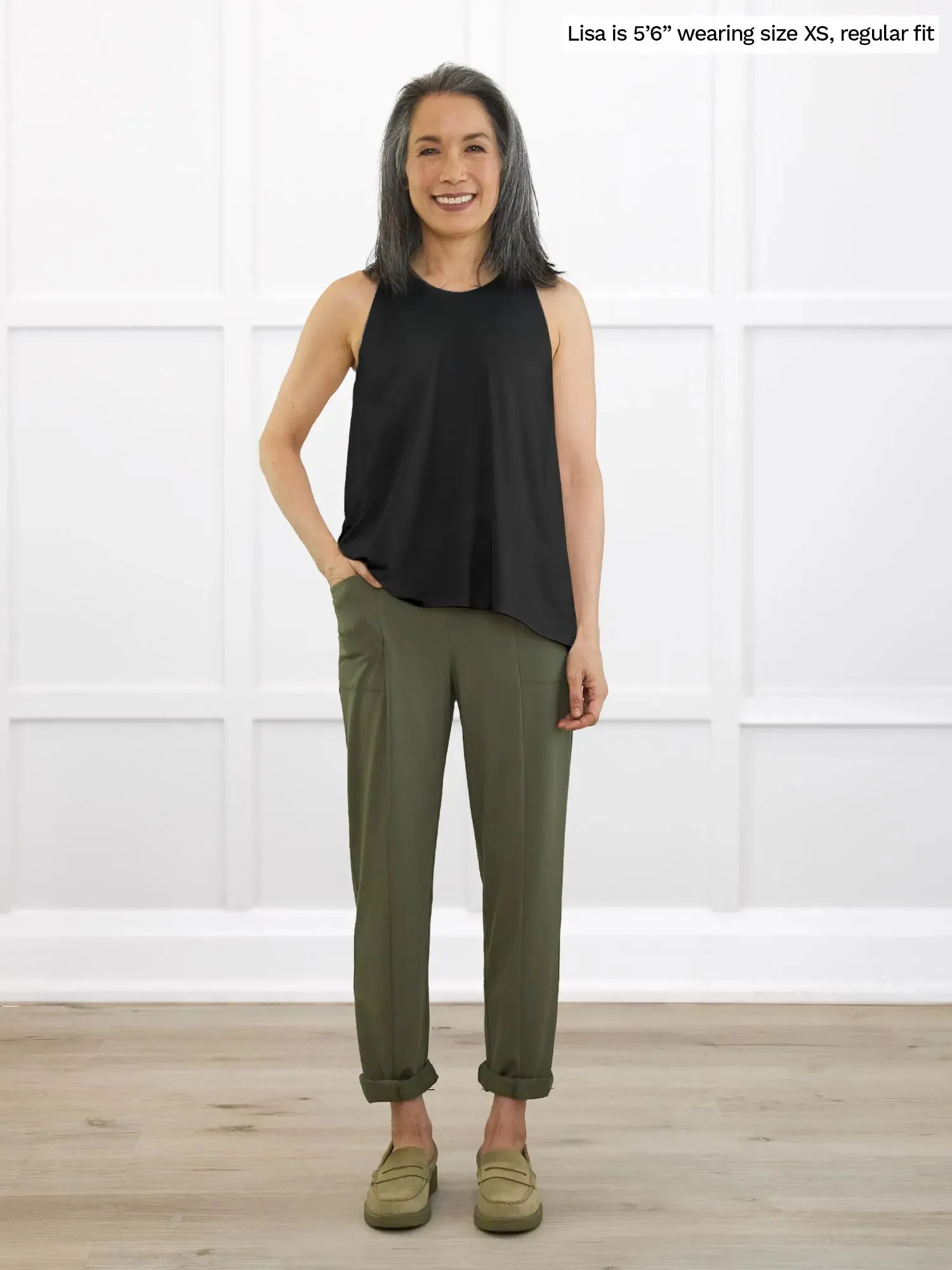 Tibby high waisted straight leg pant