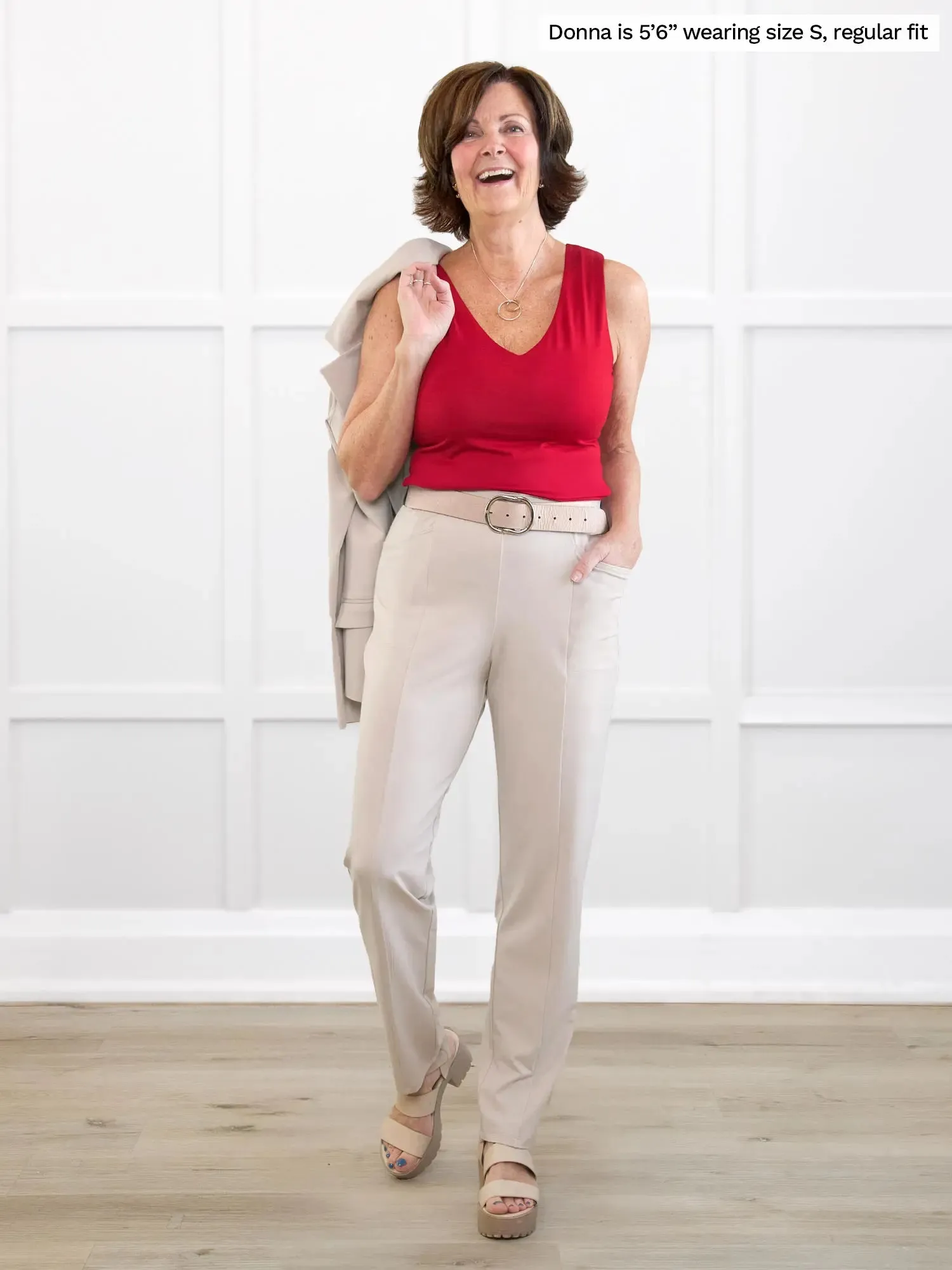 Tibby high waisted straight leg pant