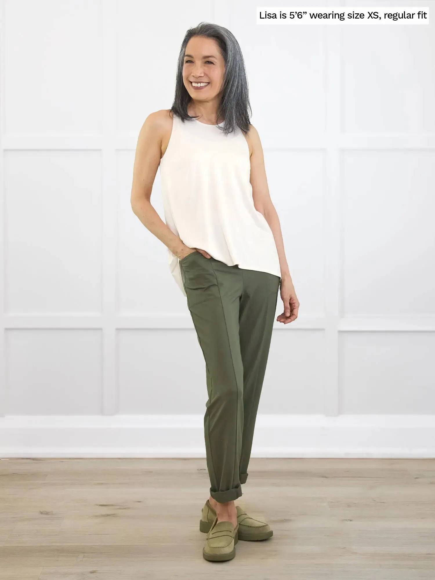 Tibby high waisted straight leg pant